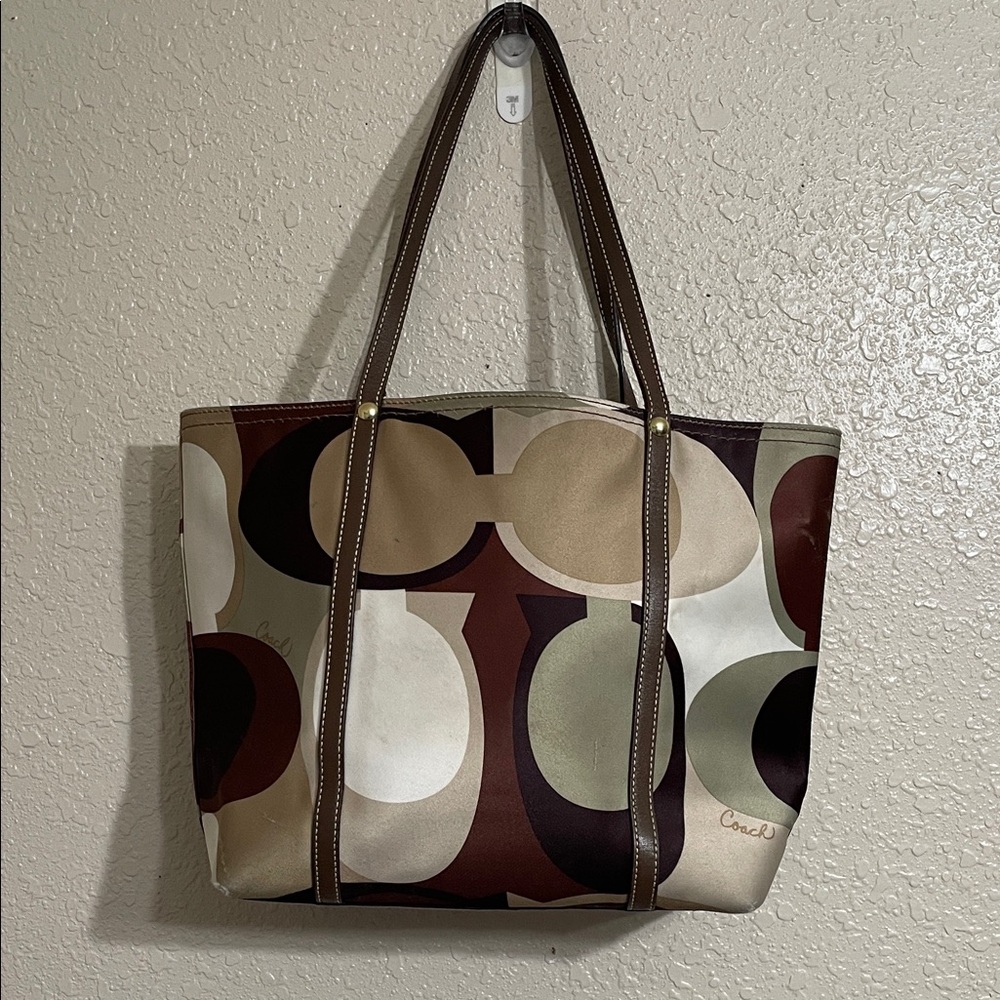 Coach Signature Multicolor Canvas Tote